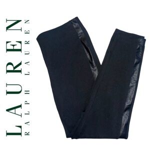 LAUREN RALPH LAUREN Black Ponte Pull-on Pants Tuxedo Equestrian Upscale Women M